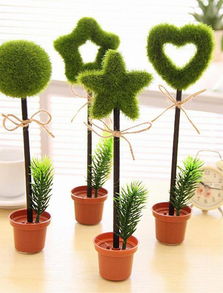 绿意盎然 探索绿色植物盆栽笔的创意与温情